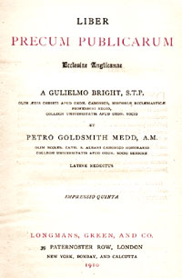Main title page for Latin BCP