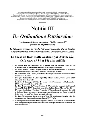 Notitia III de Rore Sanctifica